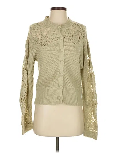 Pre-owned Zara Cardigan Sweater In Green