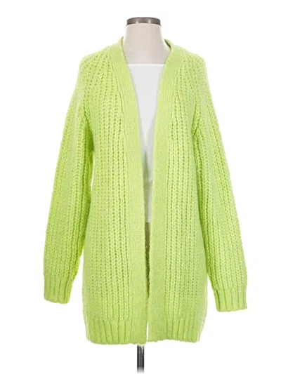 Pre-owned Zara Cardigan Sweater In Green