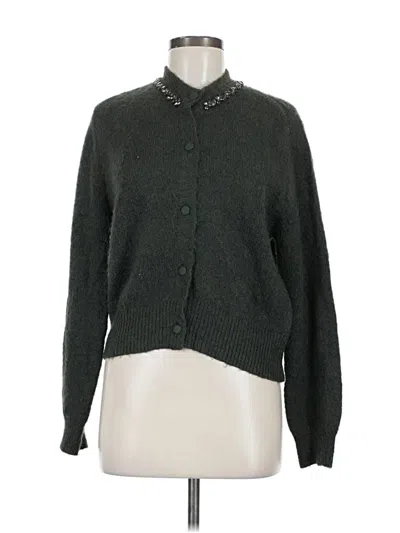 Pre-owned Zara Cardigan Sweater In Green