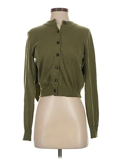 Pre-owned Zara Cardigan Sweater In Green