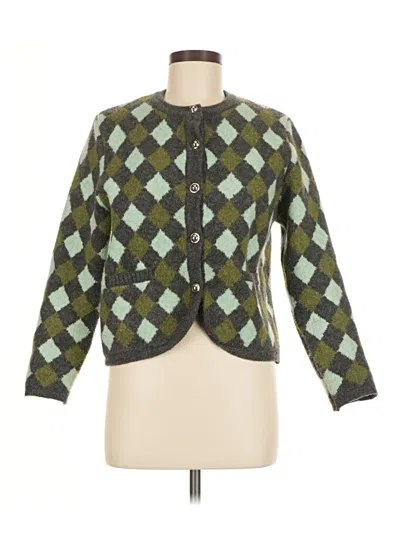 Pre-owned Zara Cardigan Sweater In Green