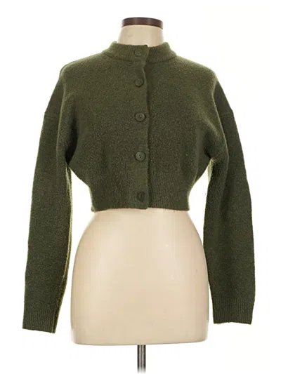 Pre-owned Zara Cardigan Sweater In Green