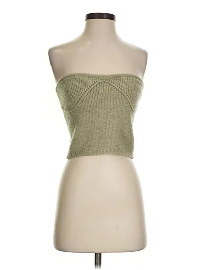 Pre-owned Zara Cardigan Sweater In Green