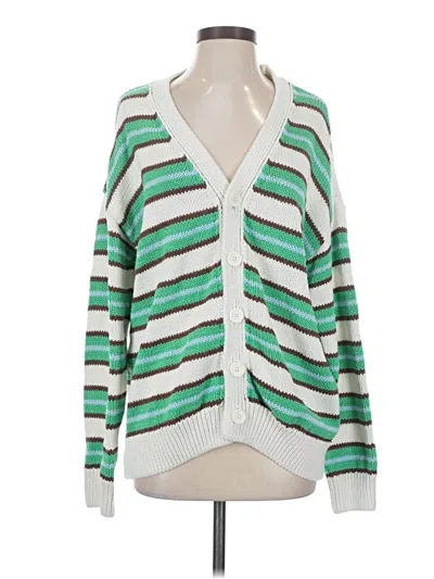 Pre-owned Zara Cardigan Sweater In Green