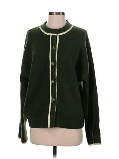 Pre-owned Zara Cardigan Sweater In Green