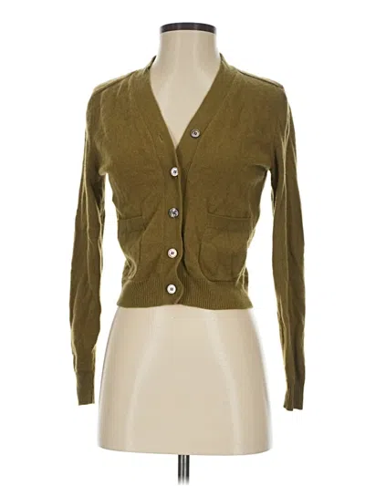 Pre-owned Zara Cardigan Sweater In Green