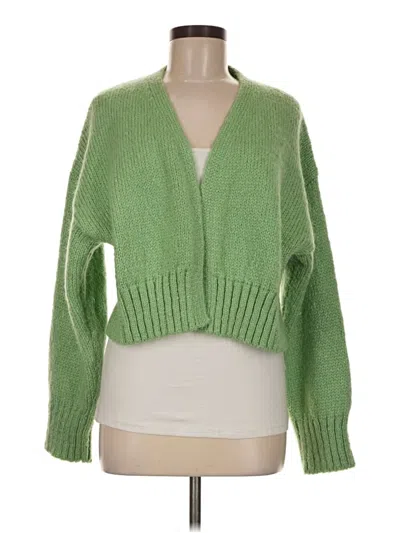 Pre-owned Zara Cardigan Sweater In Green