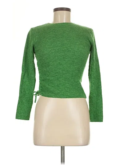 Pre-owned Zara Cardigan Sweater In Green