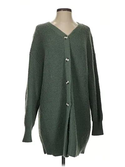 Pre-owned Zara Cardigan Sweater In Green