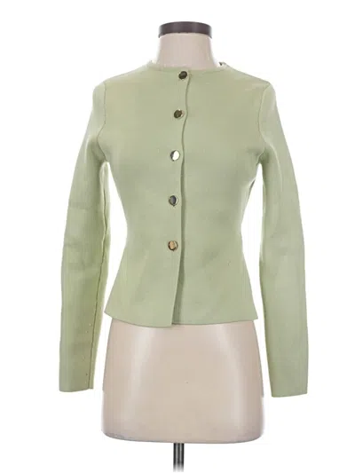 Pre-owned Zara Cardigan Sweater In Green