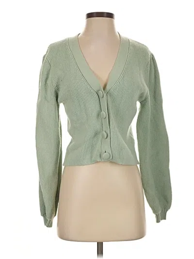 Pre-owned Zara Cardigan Sweater In Green
