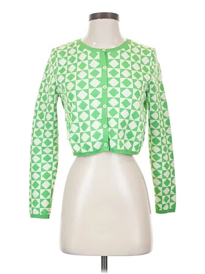 Pre-owned Zara Cardigan Sweater In Green