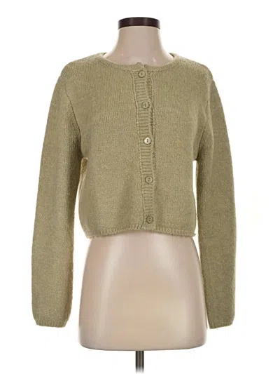 Pre-owned Zara Cardigan Sweater In Green