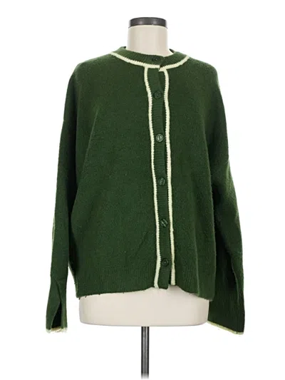 Pre-owned Zara Cardigan Sweater In Green