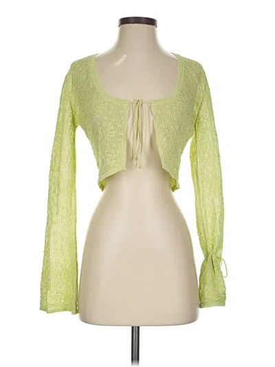 Pre-owned Zara Cardigan Sweater In Green