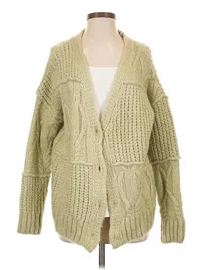 Pre-owned Zara Cardigan Sweater In Green