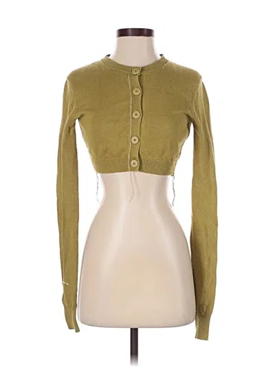 Pre-owned Zara Cardigan Sweater In Green