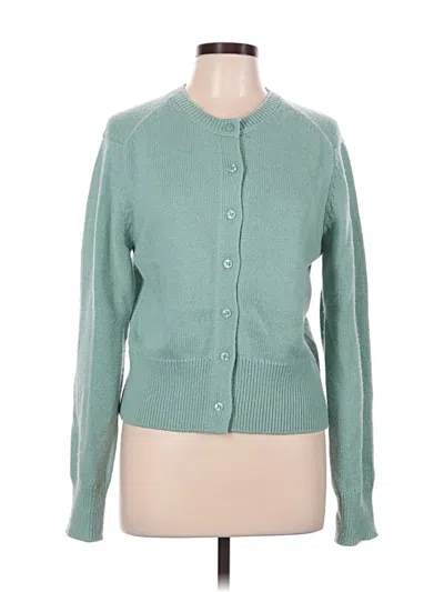 Pre-owned Zara Cardigan Sweater In Green