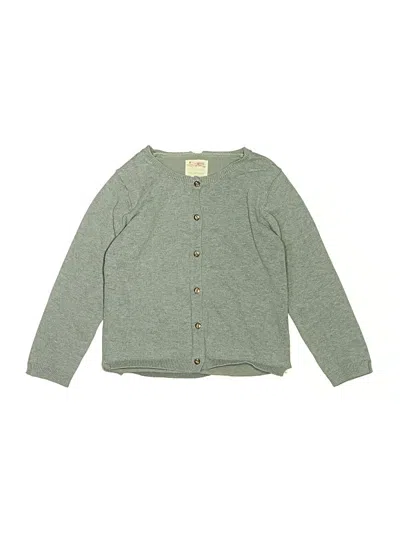 Pre-owned Zara Kids' Cardigan Sweater In Green
