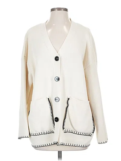Pre-owned Zara Cardigan Sweater In Ivory