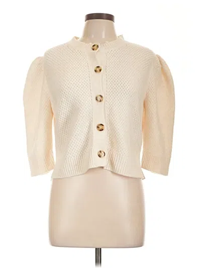 Pre-owned Zara Cardigan Sweater In Ivory