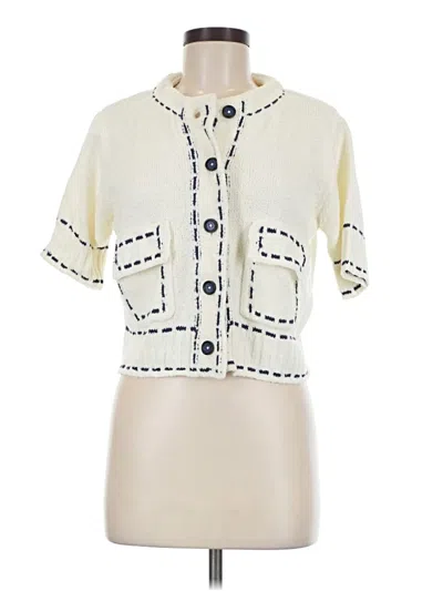 Pre-owned Zara Cardigan Sweater In Ivory