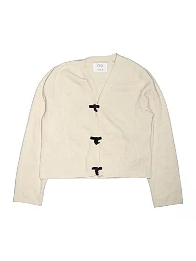 Pre-owned Zara Kids' Cardigan Sweater In Ivory