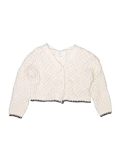 Pre-owned Zara Kids' Cardigan Sweater In Ivory