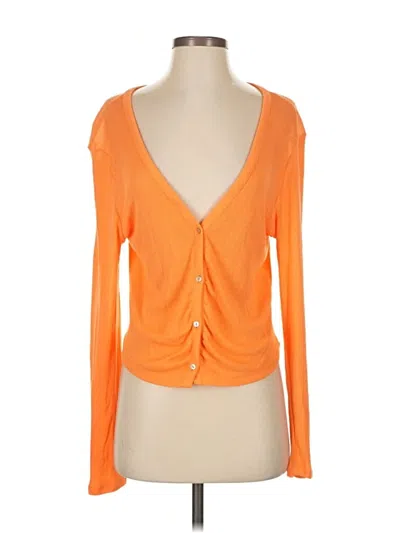 Pre-owned Zara Cardigan Sweater In Orange