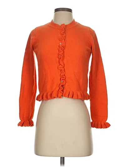 Pre-owned Zara Cardigan Sweater In Orange