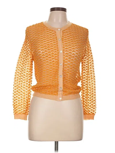Pre-owned Zara Cardigan Sweater In Orange