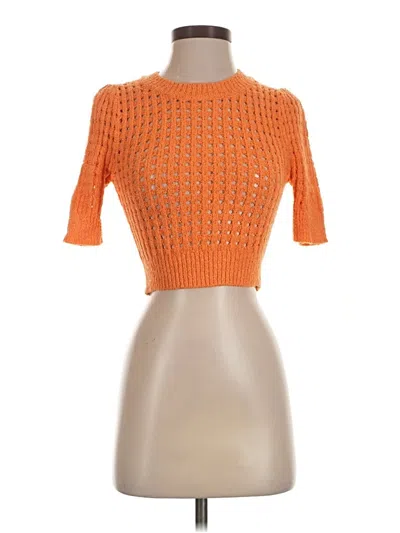 Pre-owned Zara Cardigan Sweater In Orange