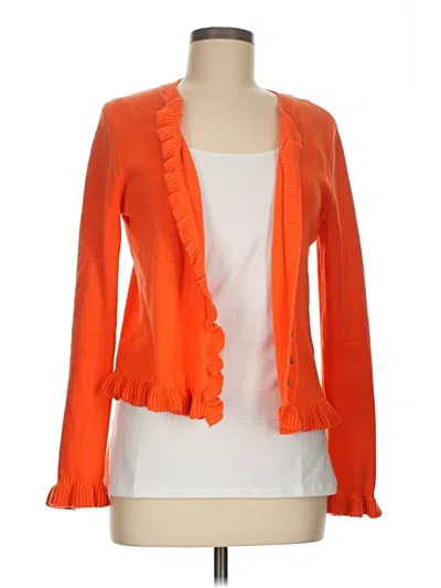 Pre-owned Zara Cardigan Sweater In Orange