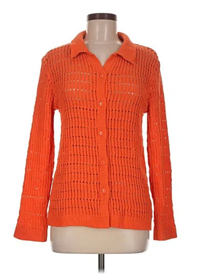Pre-owned Zara Cardigan Sweater In Orange