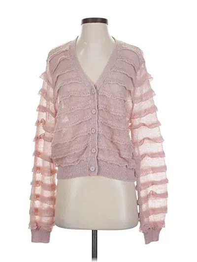 Pre-owned Zara Cardigan Sweater In Pink