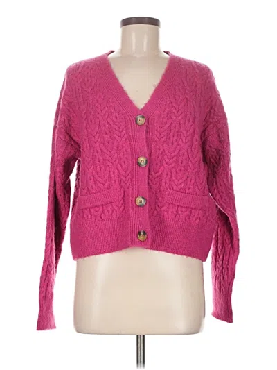 Pre-owned Zara Cardigan Sweater In Pink