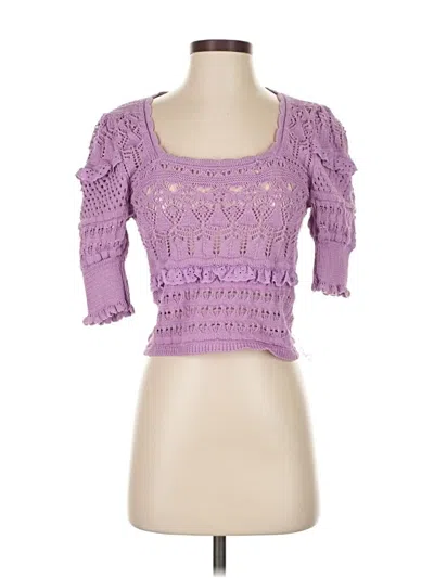 Pre-owned Zara Cardigan Sweater In Purple