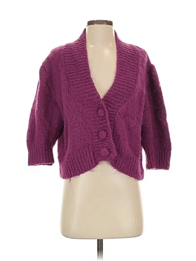 Pre-owned Zara Cardigan Sweater In Purple