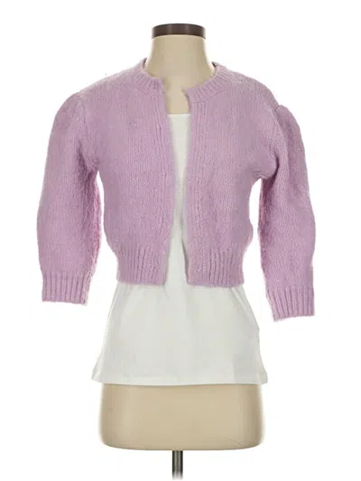 Pre-owned Zara Cardigan Sweater In Purple