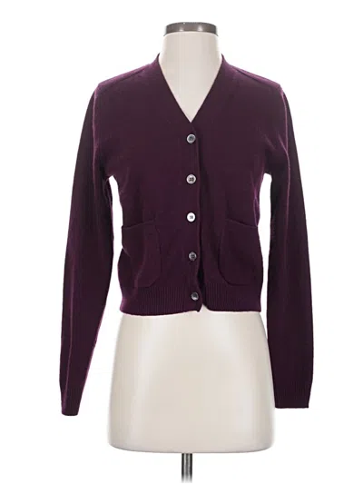Pre-owned Zara Cardigan Sweater In Purple