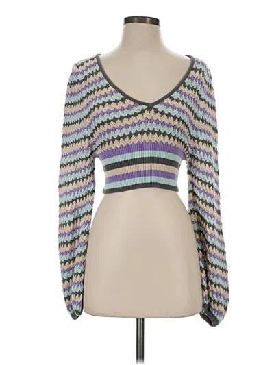 Pre-owned Zara Cardigan Sweater In Purple