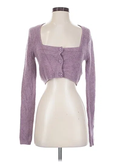 Pre-owned Zara Cardigan Sweater In Purple