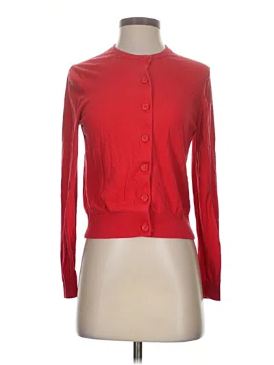 Pre-owned Zara Cardigan Sweater In Red