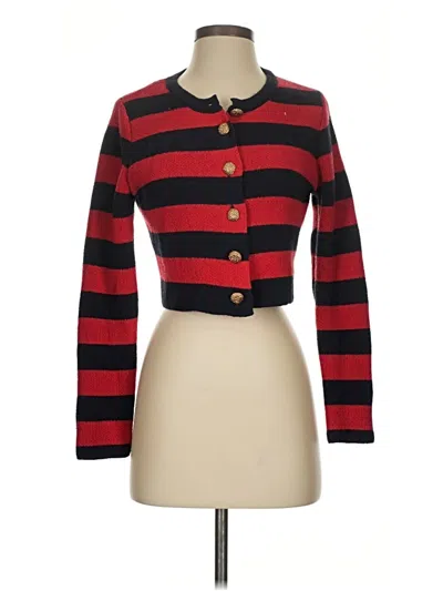 Pre-owned Zara Cardigan Sweater In Red