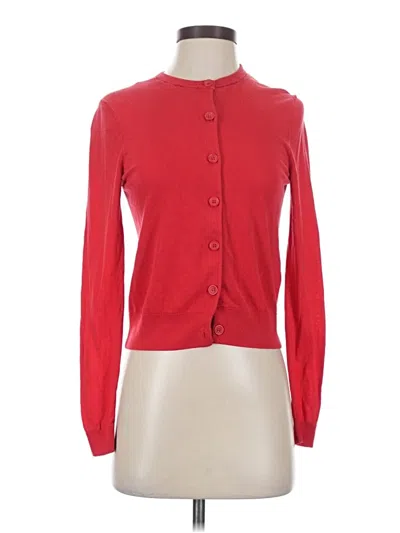 Pre-owned Zara Cardigan Sweater In Red