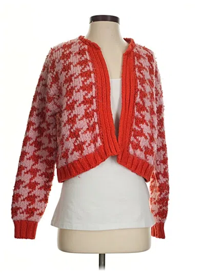 Pre-owned Zara Cardigan Sweater In Red