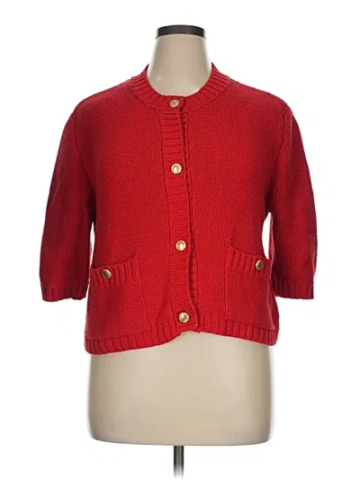 Pre-owned Zara Cardigan Sweater In Red