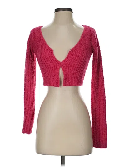 Pre-owned Zara Cardigan Sweater In Red