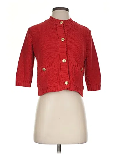 Pre-owned Zara Cardigan Sweater In Red