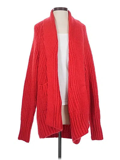 Pre-owned Zara Cardigan Sweater In Red
